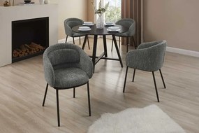 Dizajnová jedálenská stolička Nimes šedá štrukturovaná látka