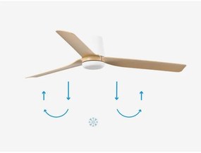 FARO 33829-Stropný ventilátor PUNT TUB M hnedá/biela pr.130 cm + diaľkové ovládanie