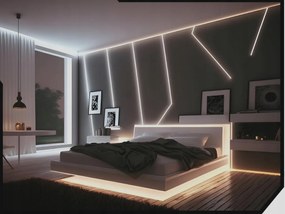 LED profil zapustený 1m hliníkový biely pre LED pásiky