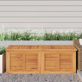 Záhradný úložný box s vreckom 150x50x53 cm masívny teak 363272