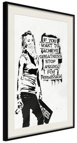 Artgeist Plagát - Girl with Graffiti [Poster] Veľkosť: 20x30, Verzia: Čierny rám s passe-partout