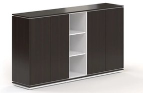 Stredná skriňa Creator 202,2 x 44,5 x 115,5 cm, biela / wenge