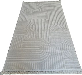 Moderný boho koberec TWIST BEIGE 31368A – béžový obdĺžnikový Rozmer: 80x150 cm