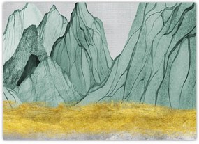 Sklenený obraz - Smaragdové hory N⁰1 (70x50 cm)