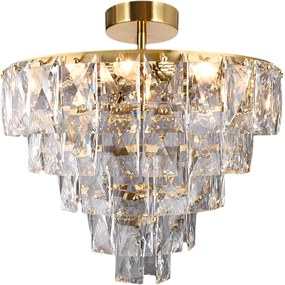 Luster Chelsea II, 1x krištáľové tienidlo, (fi 50cm), g