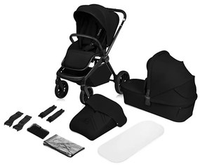 Lionelo - Kombinovaný kočík 2v1 MIKA PLUS Black Onyx