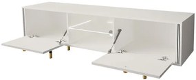 TV stolík 160 Wiastan 01 s LED osvetlením, Farba: čierna / čierny lesk