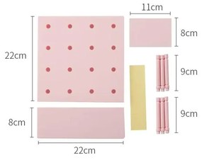 Multifunkčná nástenná organizačná tabuľa pre deti aj dospelých modrá Modrá PP