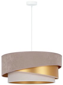 Duolla - Luster na lanku KOBO 1xE27/15W/230V pr. 45 cm béžová/zlatá/krémová DU600187
