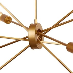 Searchlight 29010-10GO - Luster na tyči ALPHA 10xE27/60W/230v zlatá