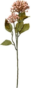 Dekorácia svetlo ružová umelá kvetina puky hortenzie - 8*7*53 cm