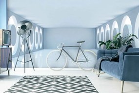 Manufakturer -  Tapeta 3D room with circles on the sides