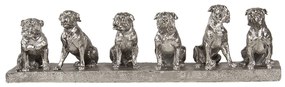 Strieborná dekoratívne svorka psov - 52 * 12 * 14 cm
