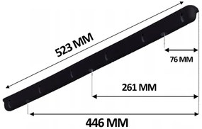 Erga Erga, stropný vešiak na sušenie bielizne 6x130 cm, čierna, ERG-SEP-10SUSSU6PCZ13