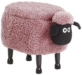 Zvieracia stolička s úložným priestorom ružová SHEEP Beliani