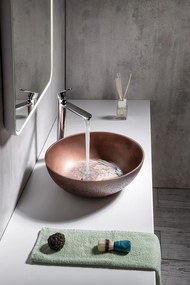 Sapho Sapho, FORMIGO betónové umývadlo na dosku, priemer 39cm, medená matná, FG320