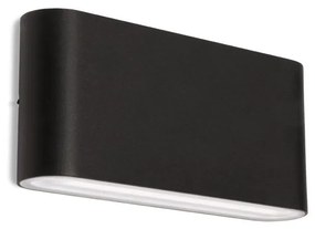 LED2 - LED Vonkajšie nástenné svietidlo FLAT 2xLED/5W/230V IP65 čierna