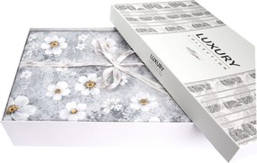 SATÉNOVÉ OBLIEČKY LUXURY SOLARA 200X220 CM, 2KS 70X80 CM KVETY
