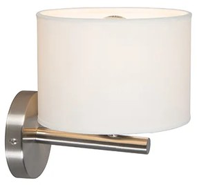 Moderné nástenné svietidlo biele okrúhle - VT 1