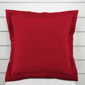 Biante Dekoračná obliečka na vankúš s lemom Rongo RG-087 Jahodovo červená 45 x 45 cm