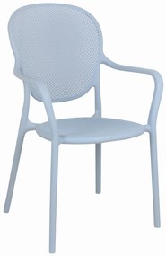 VERANO Svetlomodrá - MODERNÁ STOLIČKA DO KUCHYNE ZÁHRADY KAVIARNE (STOHOVATEĽNÁ)