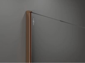 Mexen Kioto, sprchová zástena 55x200 cm, 8mm číre sklo, profil ružové zlato, 800-055-101-60-00