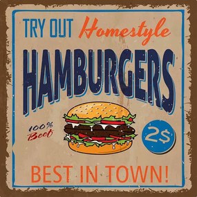 Ceduľa Hamburgers - Best In Town