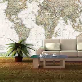 Sablio Tapeta Mapa sveta - 336x220 cm