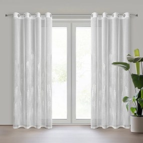 EUROFIRANY VIANOČNÁ ZÁCLONA NA KRÚŽKOCH ELSA 140X250 CM VZOROVANÁ