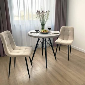 Jedálenská stolička DENVER boucle, čierna / béžová