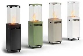 Planika Faro GAS - Vonkajší plynový krb 142x36 cm 8kW zelená + ochranný kryt