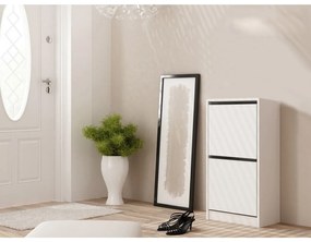 Skrinka na topánky dva diely biely