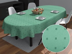 Biante Dekoračný oválny obrus PM-023 Štvorčeky na svetlo zelenom 100x140 cm