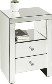 XXXLutz NOČNÝ STOLÍK, strieborná, 46/66/35,5 cm Xora - Nočné stolíky - 001047012701