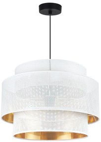 Závesné svietidlo Asti, 1x biele PVC tienidlo, (fi 45cm), g, b