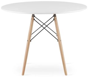 Okrúhly stôl TODI 100 cm biely