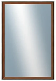 DANTIK - Zrkadlo v rámu, rozmer s rámom 40x60 cm z lišty Inclinata colori hnedá (3135)