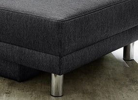 Pohovka s bočnou opierkou Roy, šedá tkanina, rozkládacia