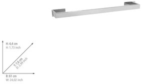 Samodržiaci držiak na uteráky z nehrdzavejúcej ocele v lesklo striebornej farbe Genova – Wenko