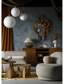 Sivo-hnedé kreslo Ovo – Miuform