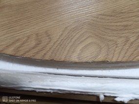 AKCIA Čierny jedálenský stôl s dubovou doskou NOCTURNE 120x120 II. akosť