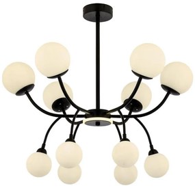 Luster na tyči DAISY 12xG9/10W/230V, čierny