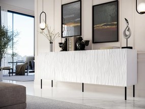 Komoda Jungle 190 cm biela/čierna