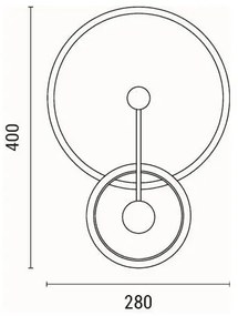 LED Nástenné svietidlo LED/15W/230V 3000K