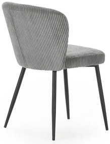 Sivé menčestrové jedálenské stoličky v súprave 4 ks Megan – Marckeric