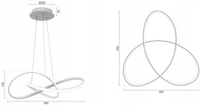 Stropné svietidlo Ring II LED strieborné