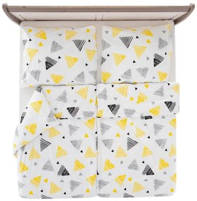 Obliečky z renforcé bavlny TRIANGLE biele Rozmer obliečok: 70 x 90 cm | 140 x 200 cm