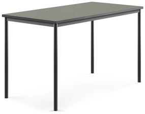 Stôl SONITUS, 1600x800x900 mm, linoleum - tmavošedá, antracit