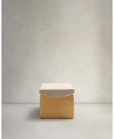 Béžová/v prírodnej farbe ženilková lavica Topaz – Kave Home