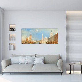 Obraz - Joseph Mallord William Turner, Venice the Dogana and San Giorgio Maggiore, reprodukcia (120x50 cm)